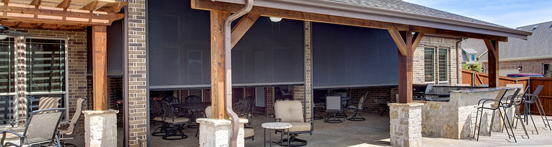 Tyler Motorized Retractable Porch Shades