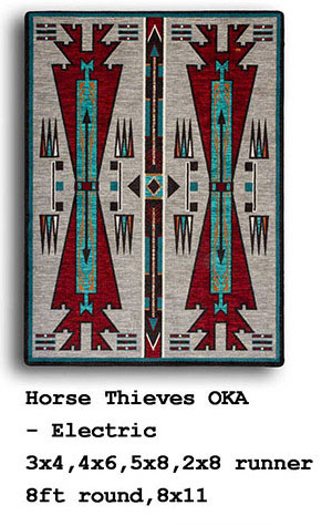 Outpost Rug Collection-Horse Thieves-Electric Outpost Rug Collection-Horse Thieves-Electric