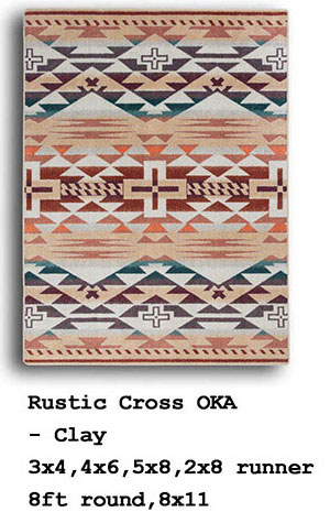Outpost Rug Collection-Rustic Cross-Clay