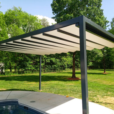 Dallas, TX Patio retractable pergola-Pergostar-Romano 003