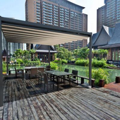 Dallas, TX Patio retractable pergola-Pergostar-Romano 004