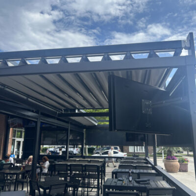 Dallas, TX Patio retractable pergola-Pergostar-Romano 009